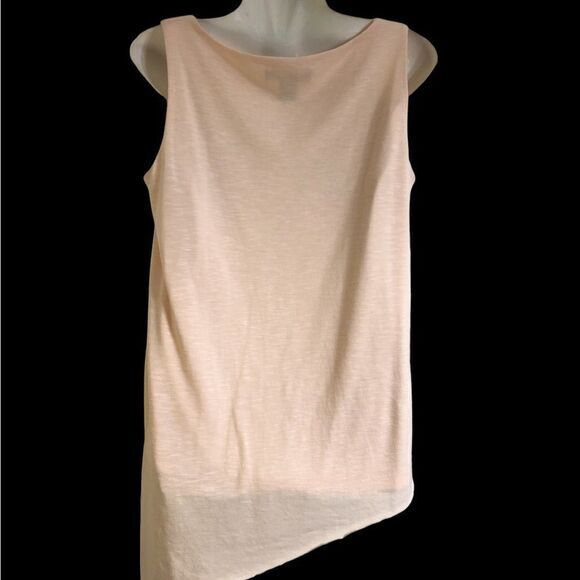 White House Black Market top XS asymmetrical textured lightweight raw edge hem - Picture 5 of 8